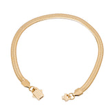 Big Daddy 5MM Gold Flat Herringbone Bracelet - Bracelet