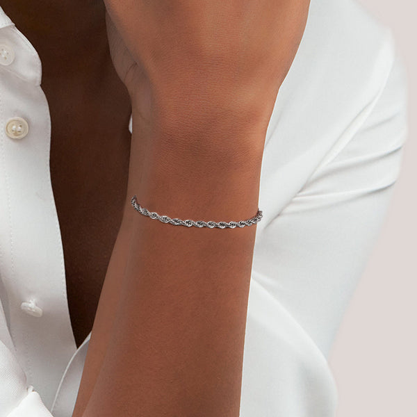 Big Daddy 5mm Rope Chain Silver Bracelet - Bracelet