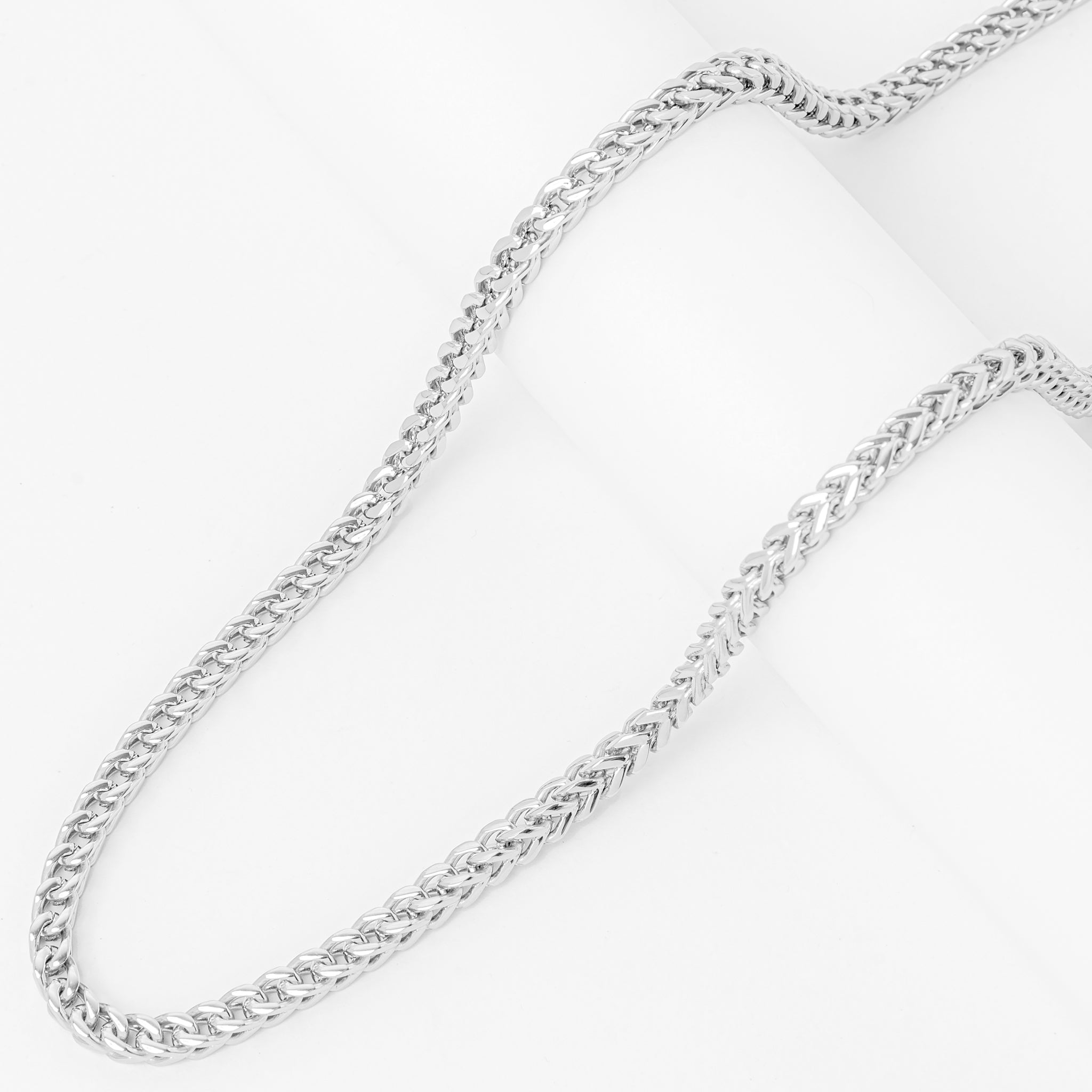 Big Daddy 5MM silver rope chain links detail showing rope weave texture and construction
