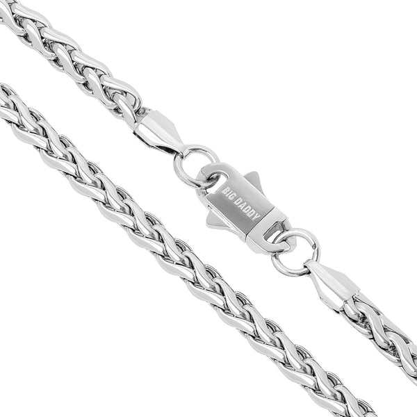 Big Daddy 5MM Silver Steel Spiga Rope Chain - Chain