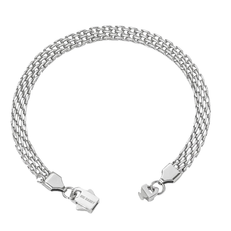 Big Daddy 6MM Silver Flat Herringbone Bracelet - Bracelet