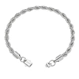 Big Daddy 6MM Silver Steel Rope Bracelet - Bracelet