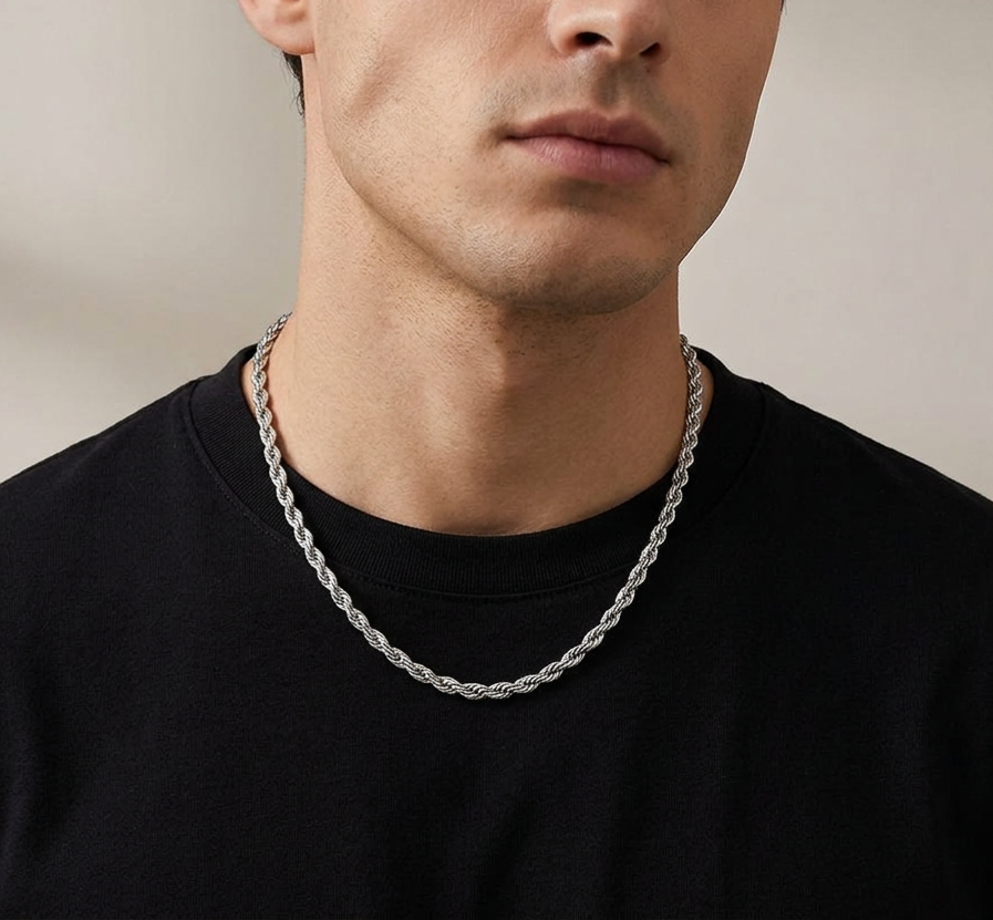 Big Daddy 6MM Silver Steel Rope Chain