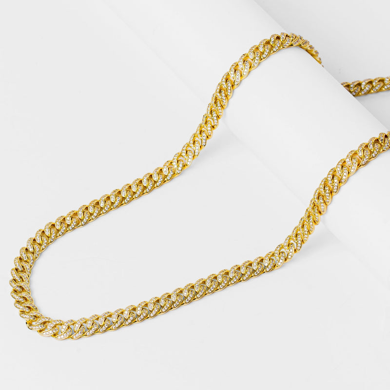 Big Daddy 8MM Bling Curb Cuban Gold Chain - Chain