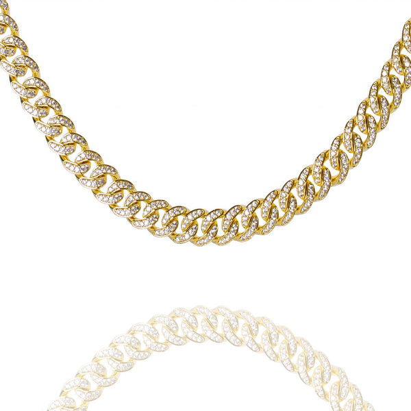 Big Daddy 8MM Bling Curb Cuban Gold Chain - Chain
