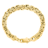 Big Daddy 8MM Byzantine 2.0 Link 18K Gold Bracelet - Bracelet