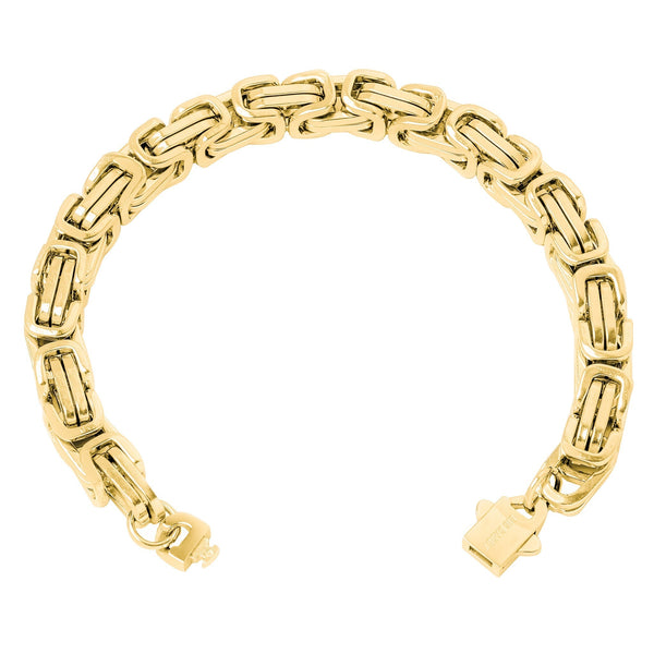 Big Daddy 8MM Byzantine 2.0 Link 18K Gold Bracelet - Bracelet