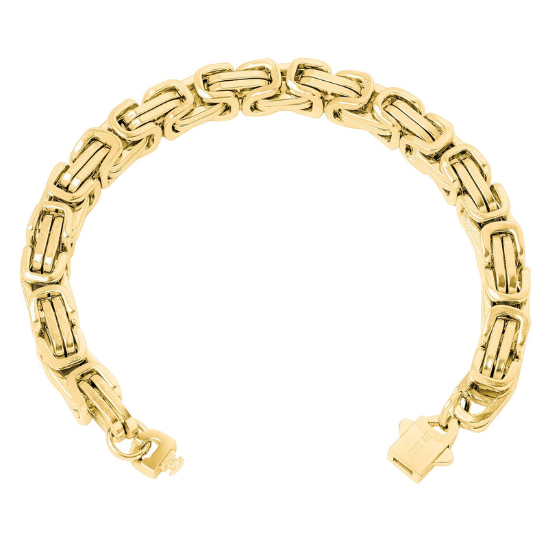 Big Daddy 8MM Byzantine 2.0 Link 18K Gold Bracelet - Bracelet