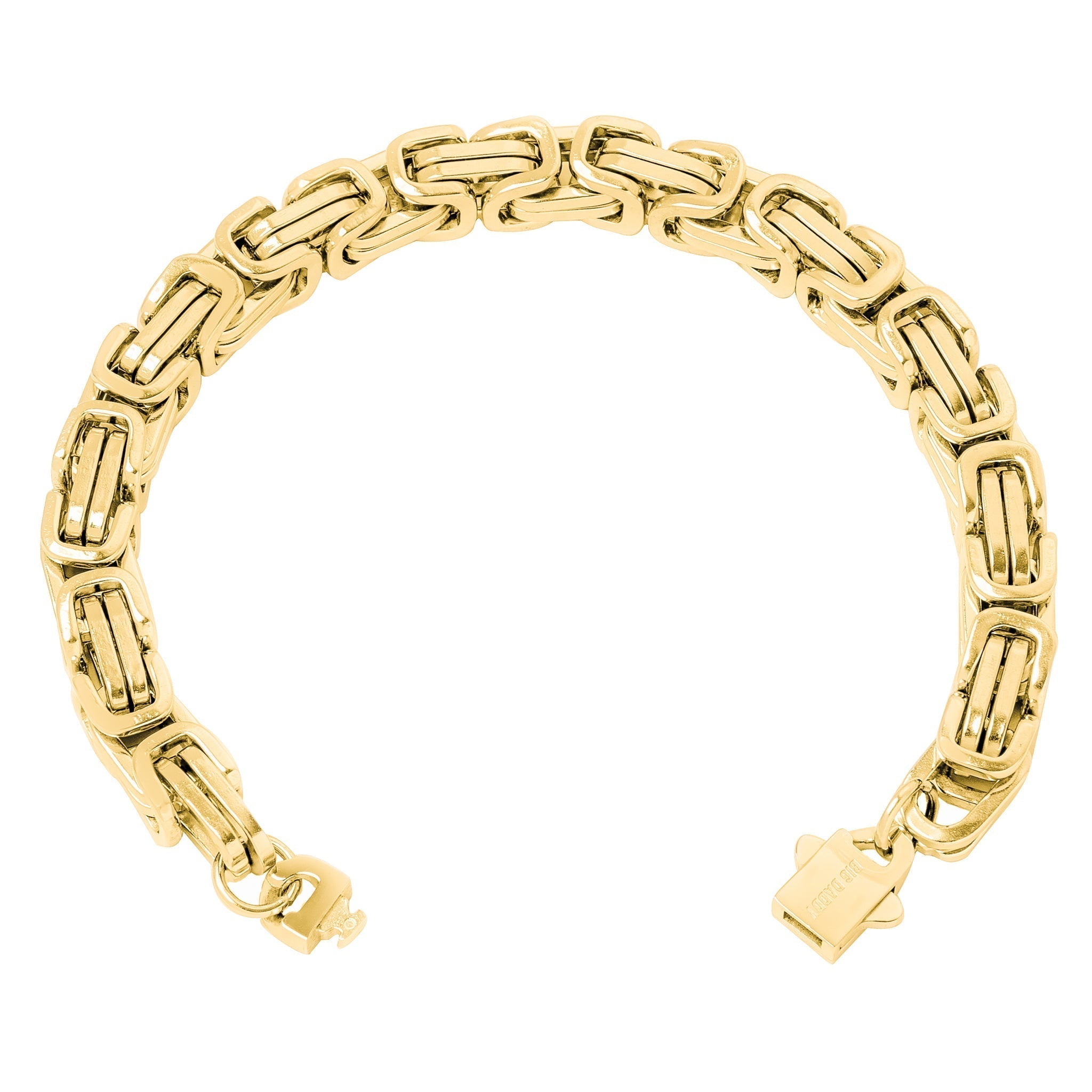 Big Daddy 8MM Byzantine 2.0 Link bracelet open showing clasp mechanism