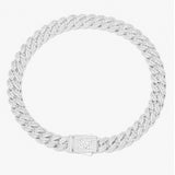 Big Daddy 8MM Cuban Link Rhodium Iced Out Bracelet - Bracelet