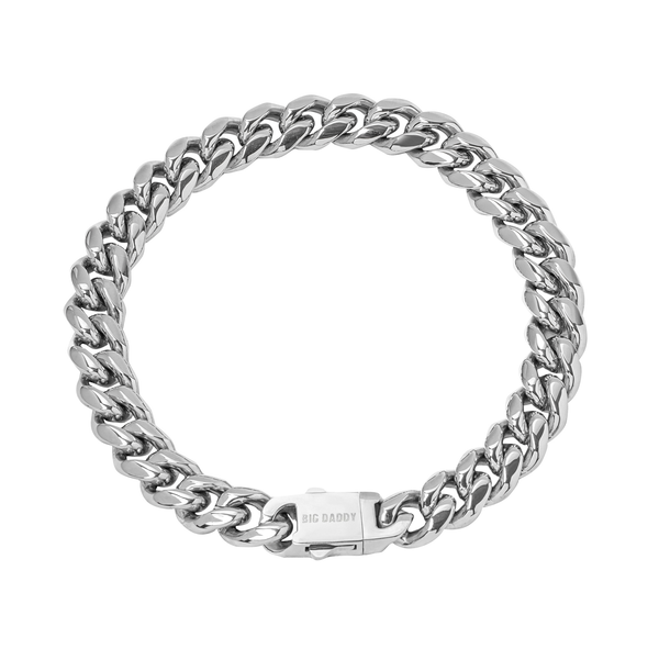 Big Daddy 8MM Cuban Link Silver Bracelet