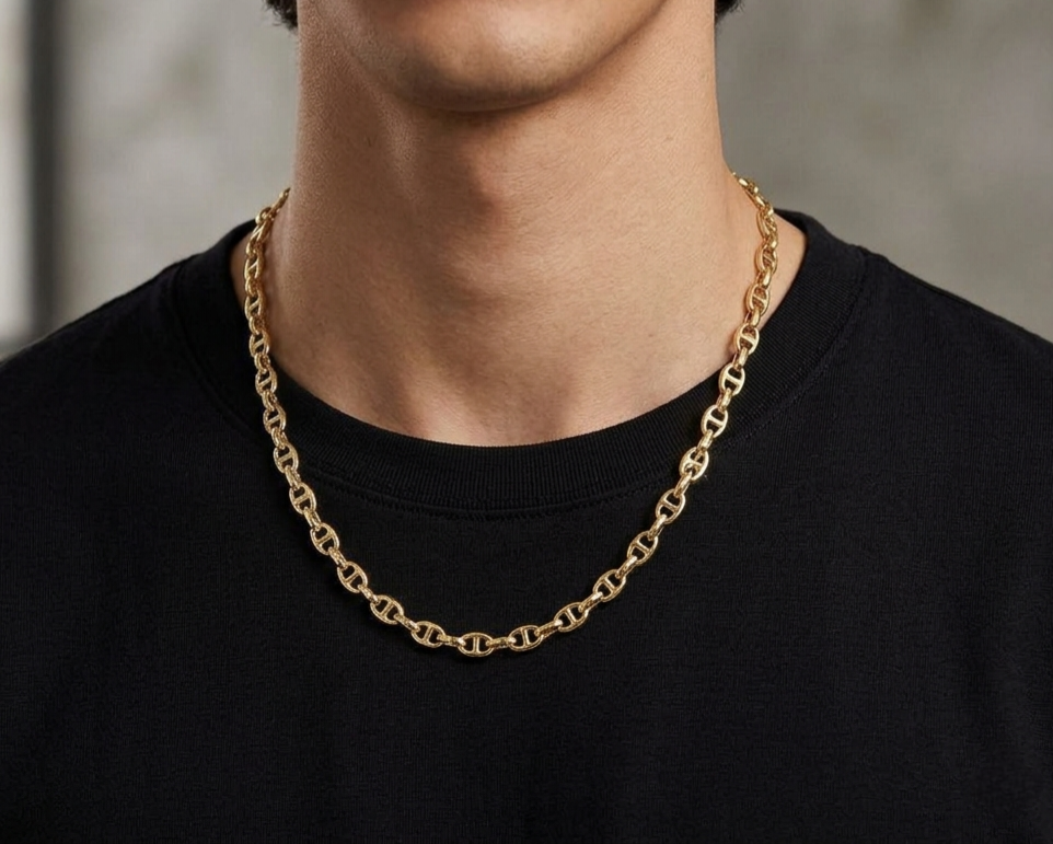 Big Daddy 8MM Gold Mariner Link Chain