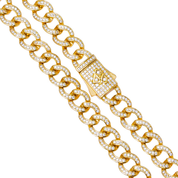Big Daddy 8MM Iced Cuban Gold Chain - Chain