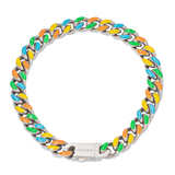 Big Daddy 8MM Multi-colour Enamel Steel Cuban Bracelet - Bracelet