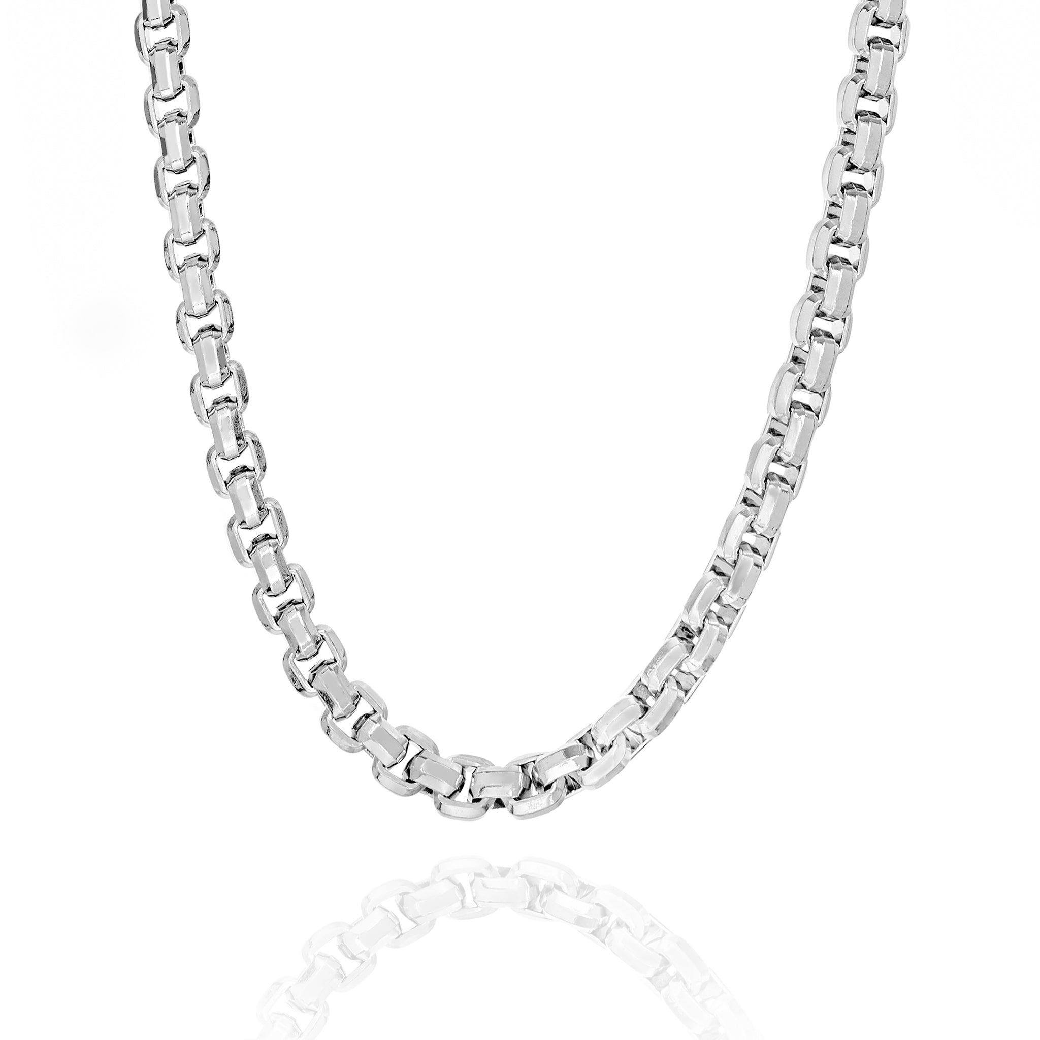 Big Daddy 8mm silver steel franco box chain necklace
