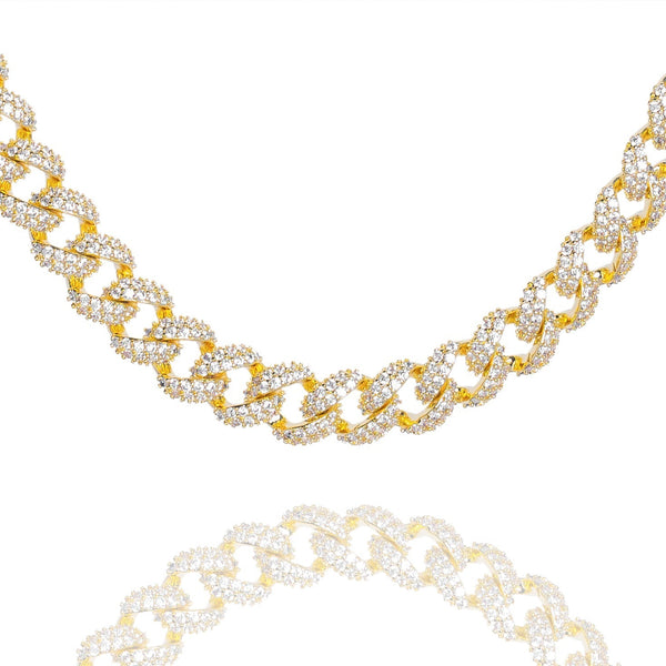 Big Daddy 9MM Diamond Curb Cuban Gold Chain - Chain