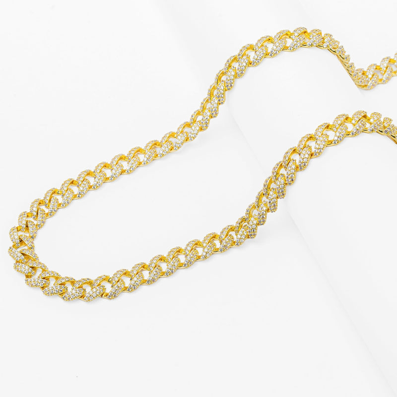 Big Daddy 9MM Diamond Curb Cuban Gold Chain - Chain