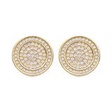 Big Daddy All Diamond Pave Round Earring - Earring
