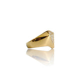 Big Daddy Bling Diamond Shape Gold Ring - Ring