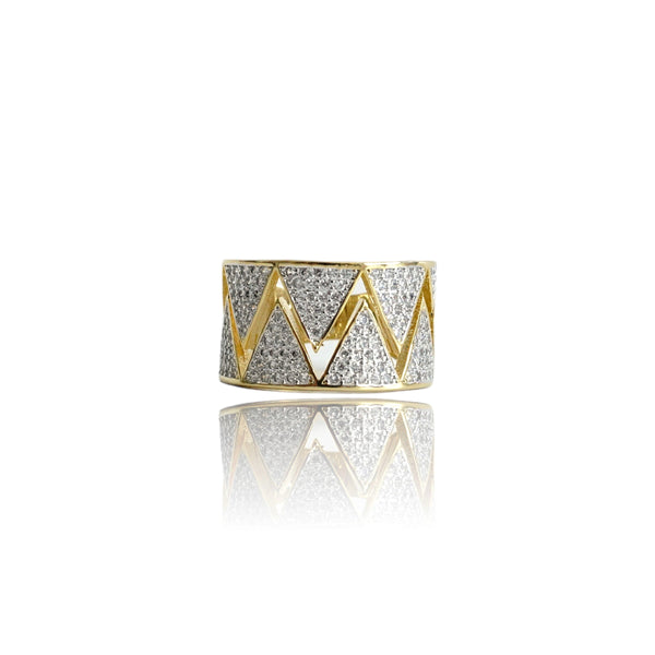 Big Daddy Bling Diamond Shape Gold Ring - Ring