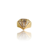 Big Daddy Bling Diamond Shape Gold Ring - Ring
