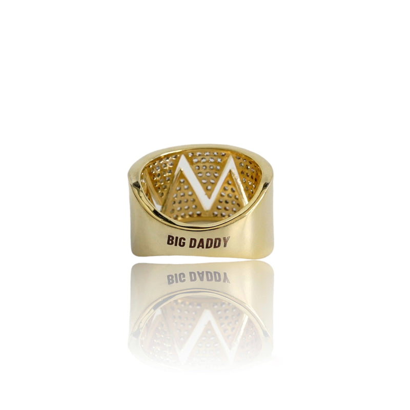 Big Daddy Bling Diamond Shape Gold Ring - Ring