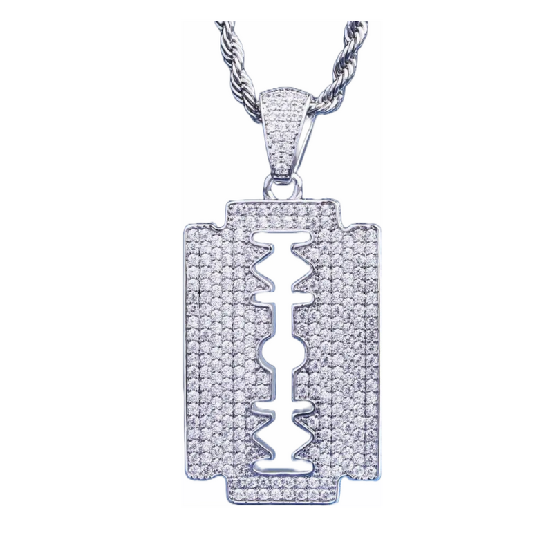 Big Daddy Diamond Iced Out Razor Pendant - Pendant