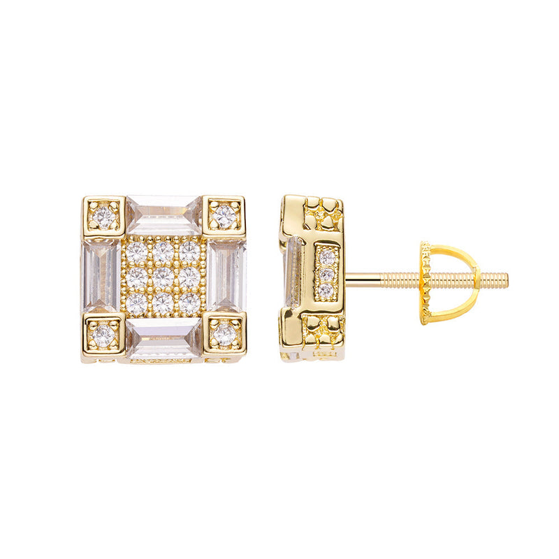 Big Daddy Emerald Cut Baguette Diamond Earring - Earring