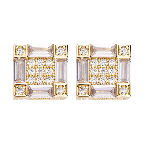 Big Daddy Emerald Cut Baguette Diamond Earring - Earring