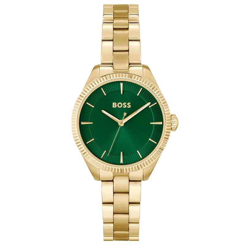 BOSS by Hugo Boss Gold Steel Green Dial Women's Watch - 1502729