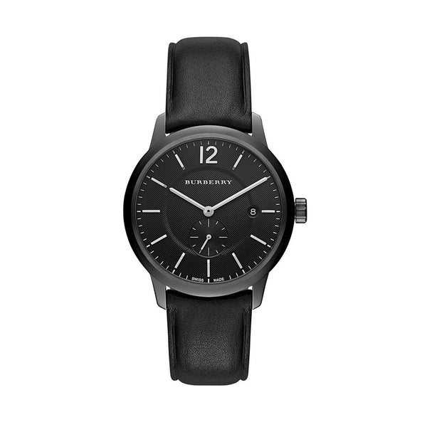 Burberry Men’s Swiss Made Leather Strap Black Dial Men's Watch  BU10003 - Watches of New Zealand