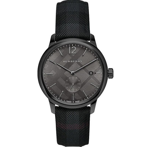 Burberry Men’s Swiss Made Leather Strap Black Dial Men's Watch  BU10010 - Watches of New Zealand
