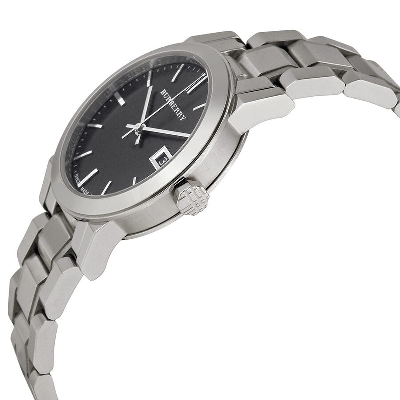 Burberry Black Check Stamped Dial Stainless Steel Ladies Watch BU9101 - Watches of New Zealand #2