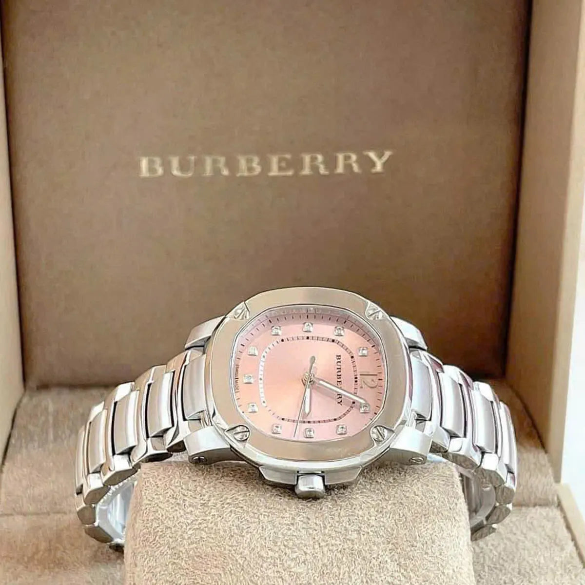 Burberry Britain BBY1805 watch in Burberry branded packaging box