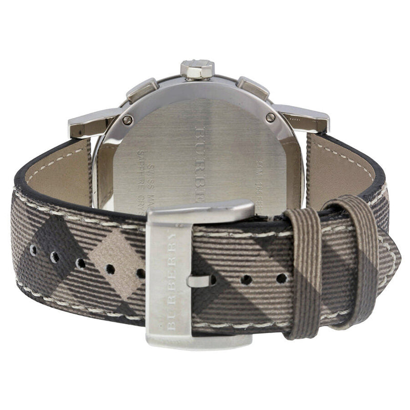 Burberry Brown Impressed Check Dial Check Fabric Strap Men's Watch BU9361 - Watches of New Zealand #3