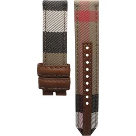 Burberry Leather Multicolour Strap White Dial Watch - BU7820