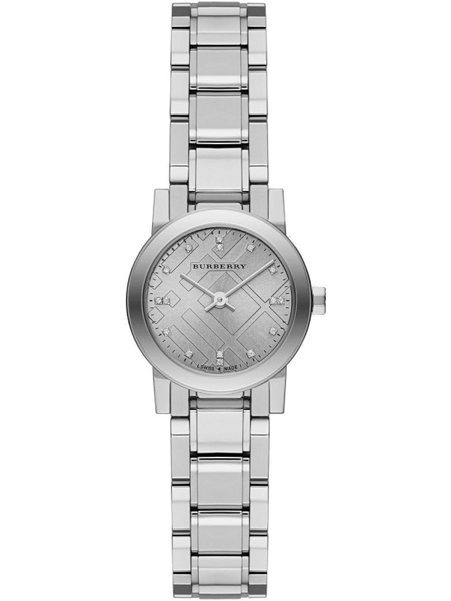 Burberry The City Diamond Hour Markers Silver Dial Silver Stainless Steel Women's Watch BU9230