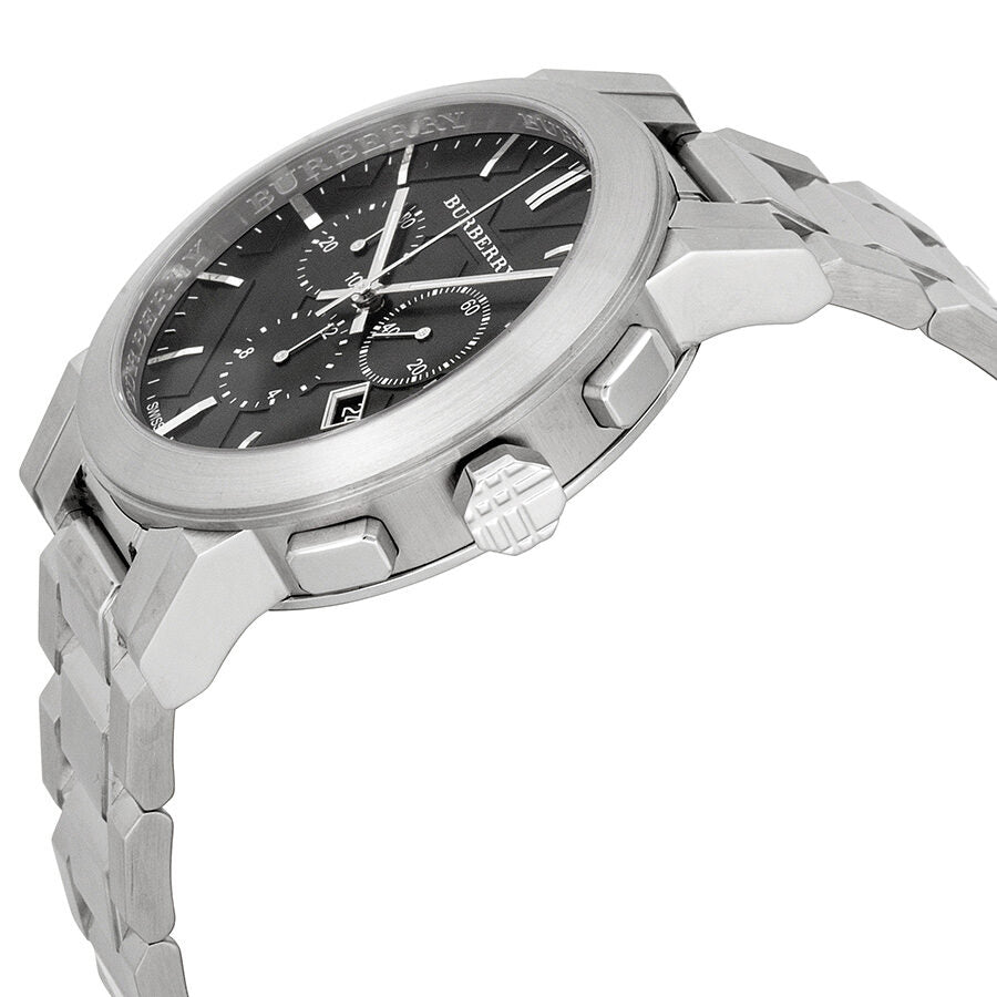 Burberry Black Dial Chronograph Stainless Steel Men's Watch BU9351
