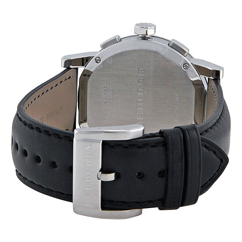 Burberry  Chronograph Black Dial Black Leather Men's Watch BU9356 - Watches of New Zealand #3