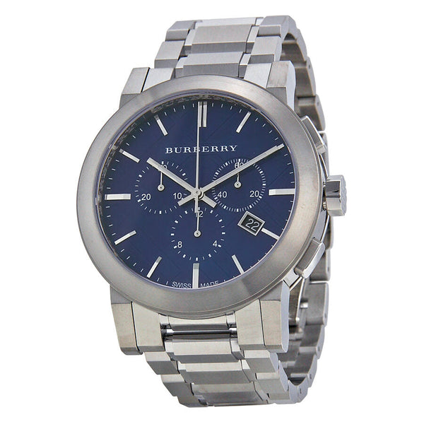 Burberry Chronograph Blue Dial Stainless Steel Men's Watch BU9363 - Watches of New Zealand