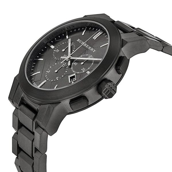 Burberry Chronograph Dark Grey Dial Black Ion-plated Men's Watch BU9354 - Watches of New Zealand #2