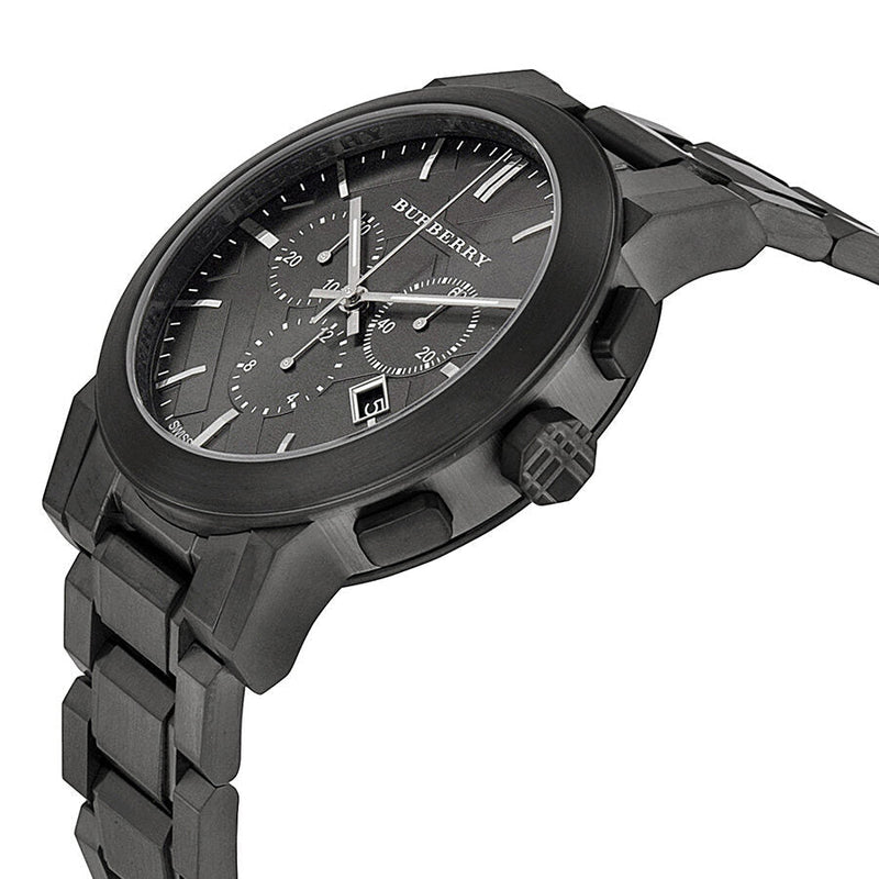Burberry Chronograph Dark Grey Dial Black Ion-plated Men's Watch BU9354 - Watches of New Zealand #2