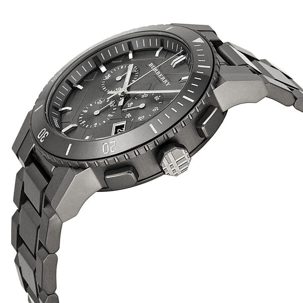 Burberry Chronograph Gunmetal Dial  Grey Ion-plated Stainless Steel Men's Watch BU9381 - Watches of New Zealand #2