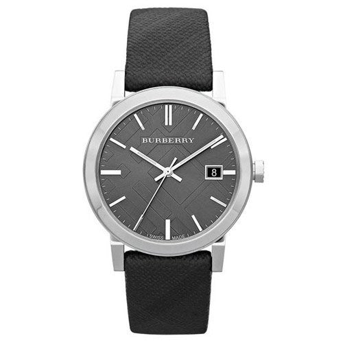 Burberry Unisex Leather Strap NOVA Check Black Unisex Watch  BU9024 - Watches of New Zealand