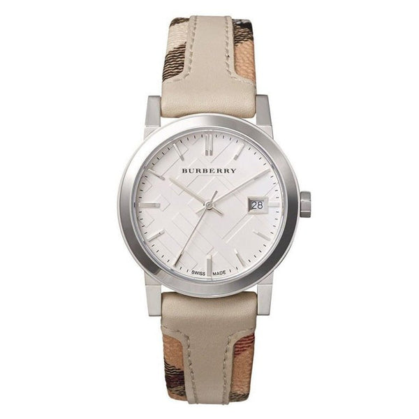 Burberry Women's Swiss The City Haymarket Check and White Leather Strap Women's Watch  BU9132 - Watches of New Zealand