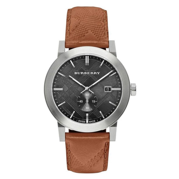Burberry Men’s Swiss Made Leather Strap Black Dial Men's Watch  BU9905 - Watches of New Zealand