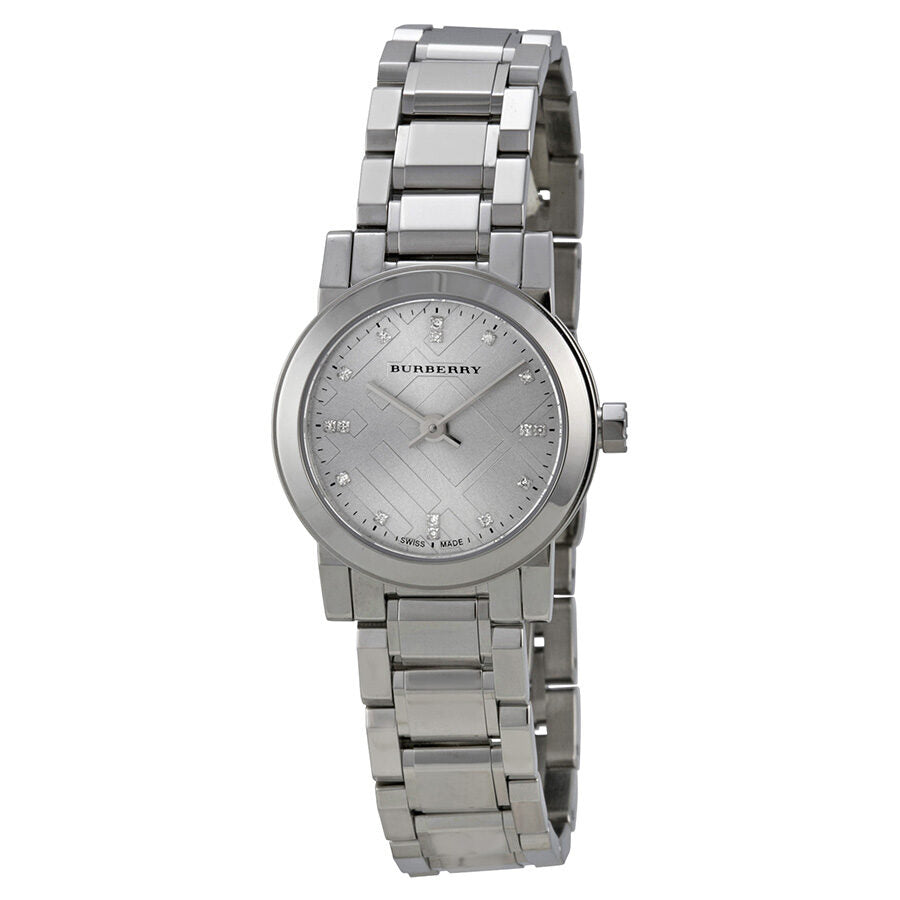 Burberry The City Diamond Hour Markers Silver Dial Silver Stainless Steel Women's Watch BU9230