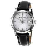 Burberry Silver Dial Black Leather Ladies Watch BU9106 - Watches of New Zealand