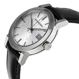 Burberry Silver Dial Black Leather Ladies Watch BU9106 - Watches of New Zealand #2
