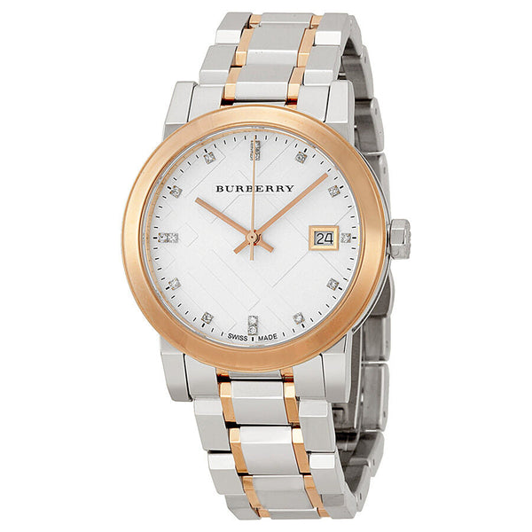 Burberry Silver Dial Two-tone Ladies Watch BU9127 - Watches of New Zealand